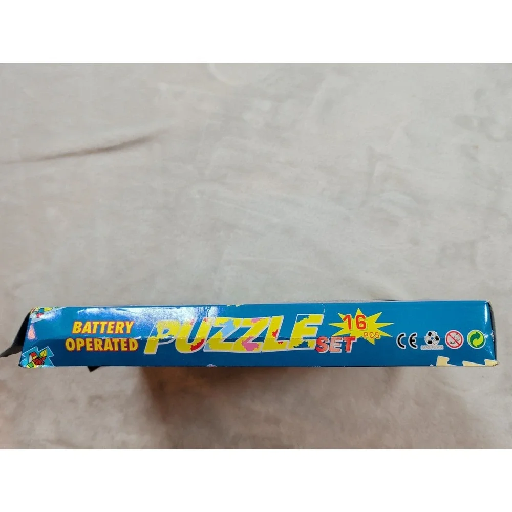 Vintage Battery Operated Puzzle‎ Set Space Shuttle Motorized Track 16 Pcs S-1779